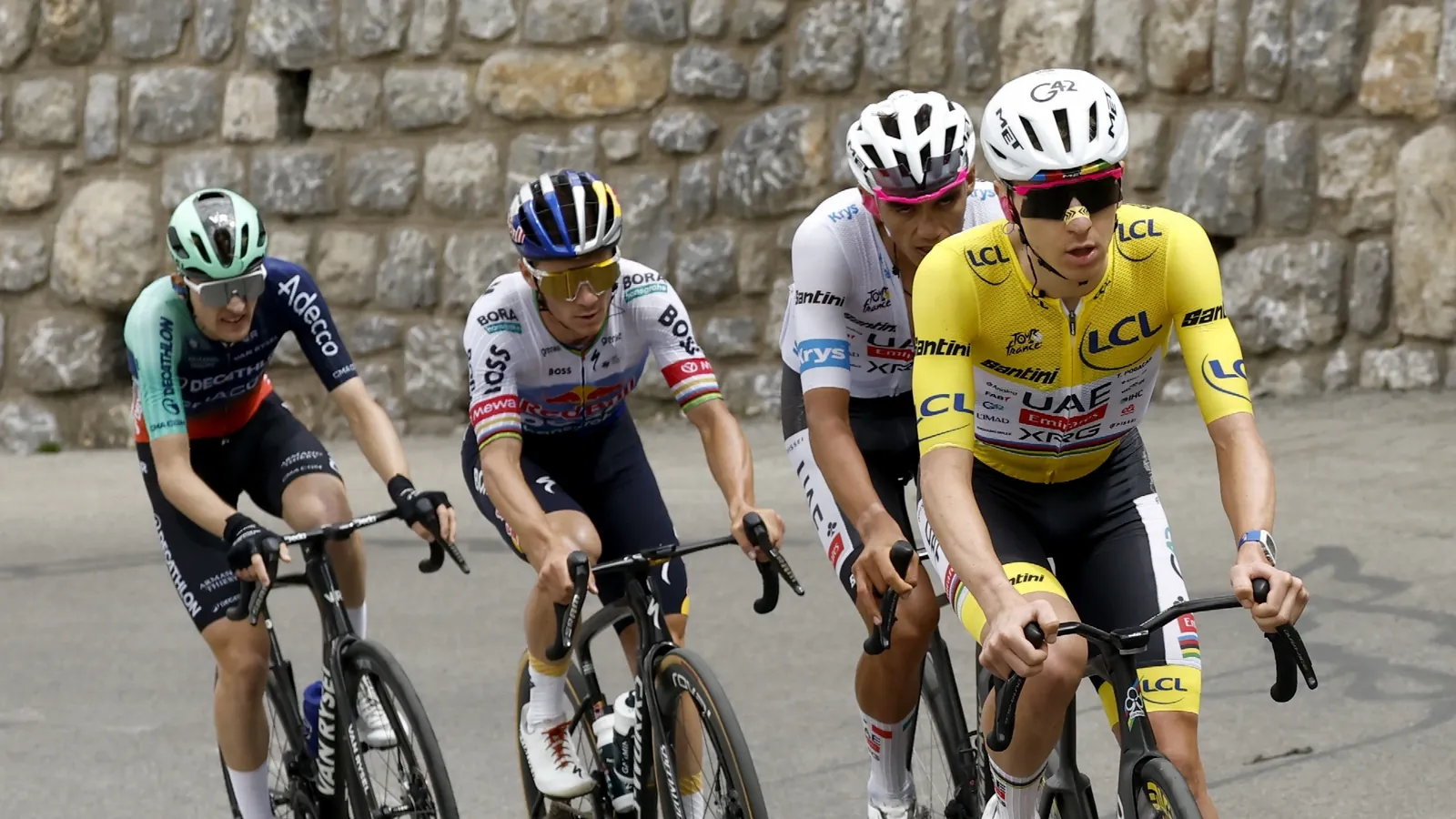 Pogacar voor Del Toro, Evenepoel en Seixas