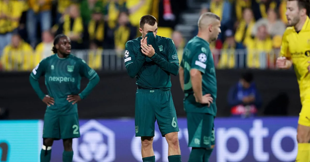 NEC uitgeschakeld in Champions League na vroege rode kaart, speelt nu Europa League