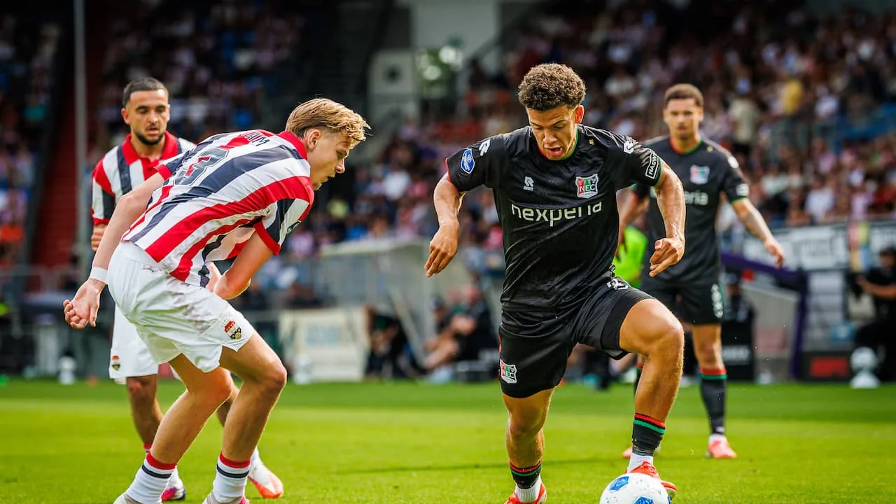 Tilburg: NEC pakt voorsprong vlak voor rust tegen Willem II