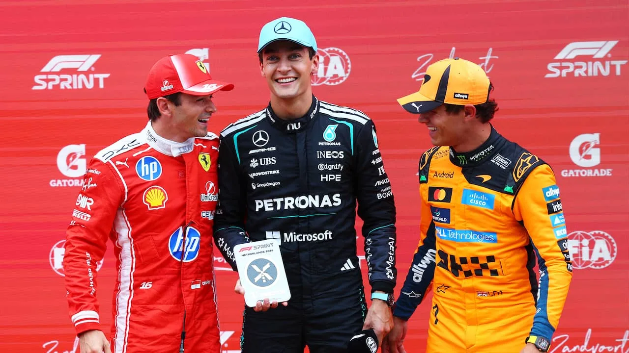 Zandvoort: Russell opgelucht na sprintrace, Verstappen zesde