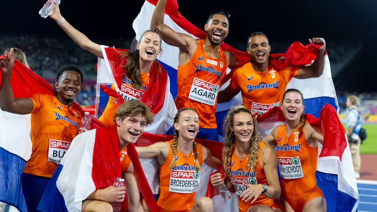 Nederlandse estafetteteams behalen goud en brons op EK atletiek