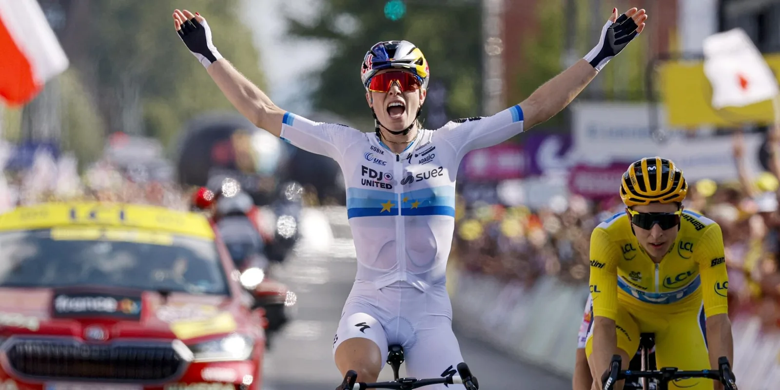 Vollering wint vijfde etappe Tour de France Femmes na spannende sprint